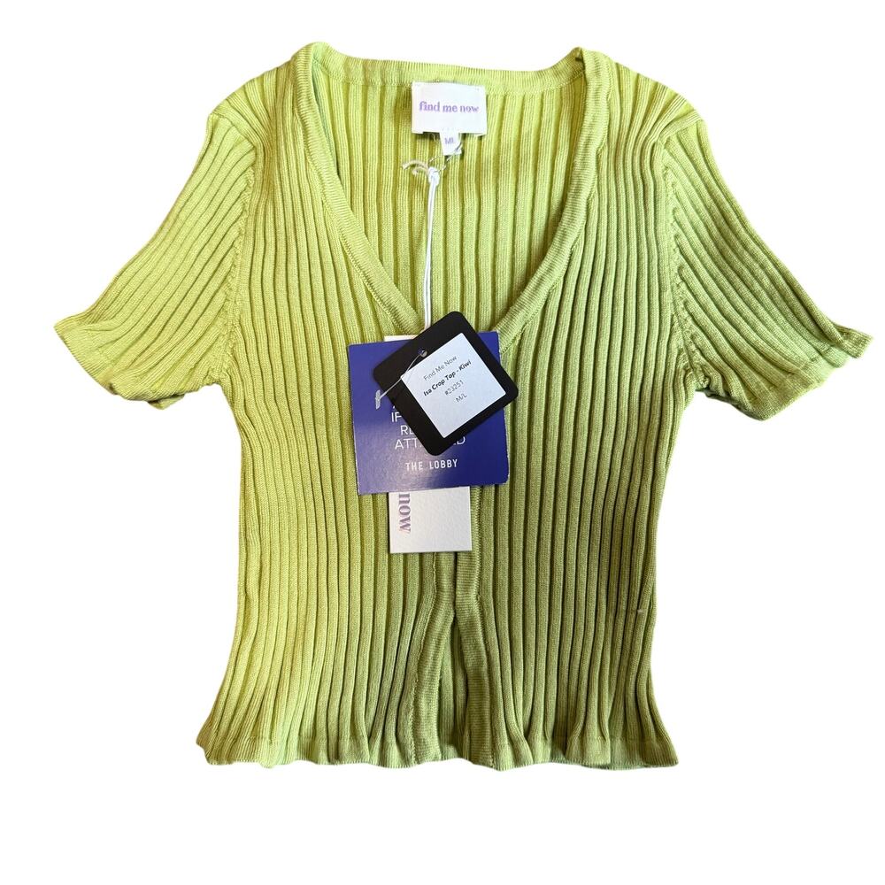 Find Me Now Hook Front Isa Crop Top - Green - Size M/L